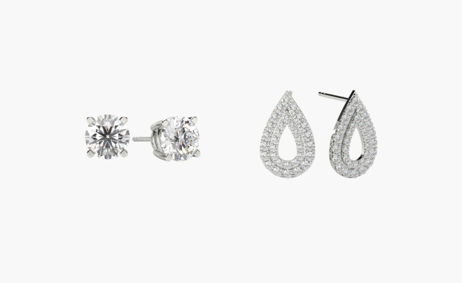 Boucles D'Oreilles Diamant