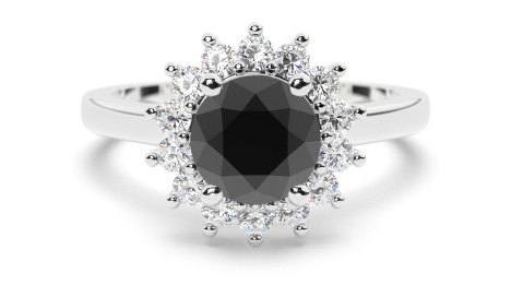 Bague de fiançailles noir